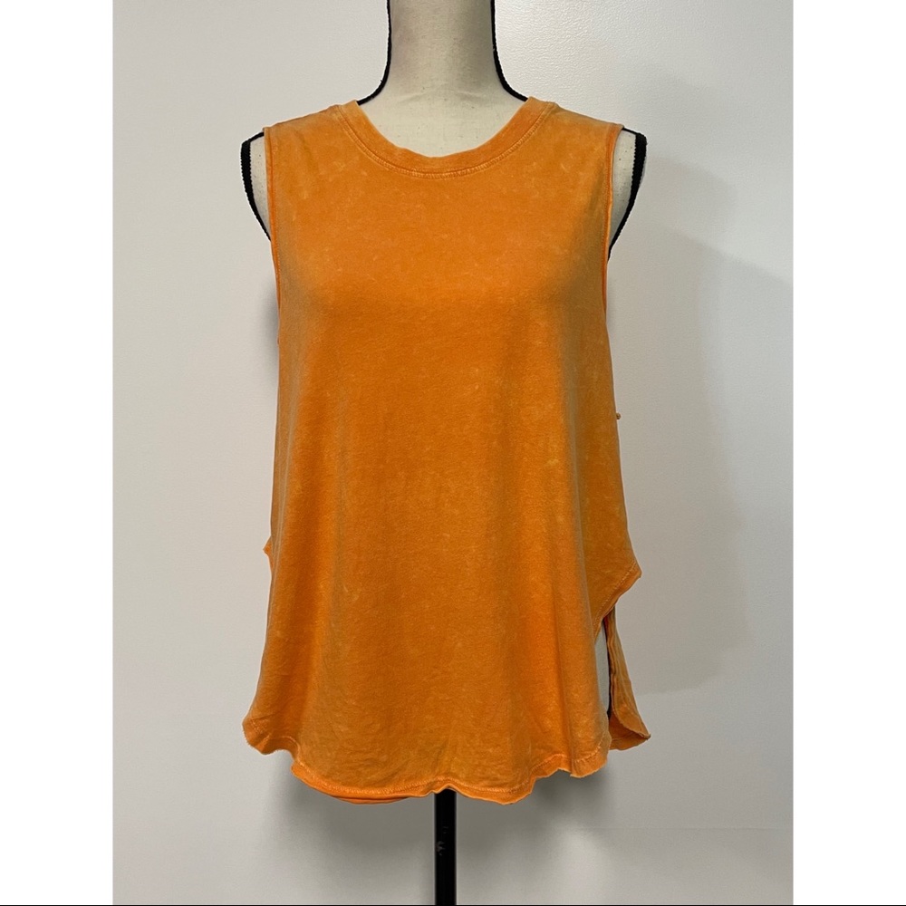 Wild Fable Distressed Tank Top Orange Size L